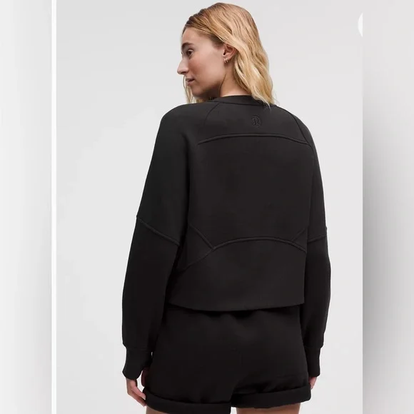 NWT Lululemon🍋 Black Scuba Oversized Pullover Wordmark Size XS/S - Picture 2 of 16